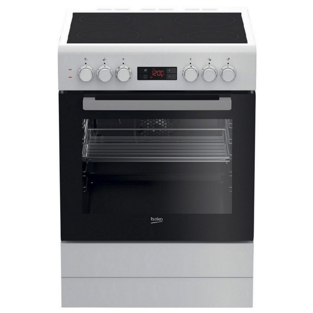 Beko Cuisinière vitrocéramique 72l 4 feux blanc - fse67300wcs