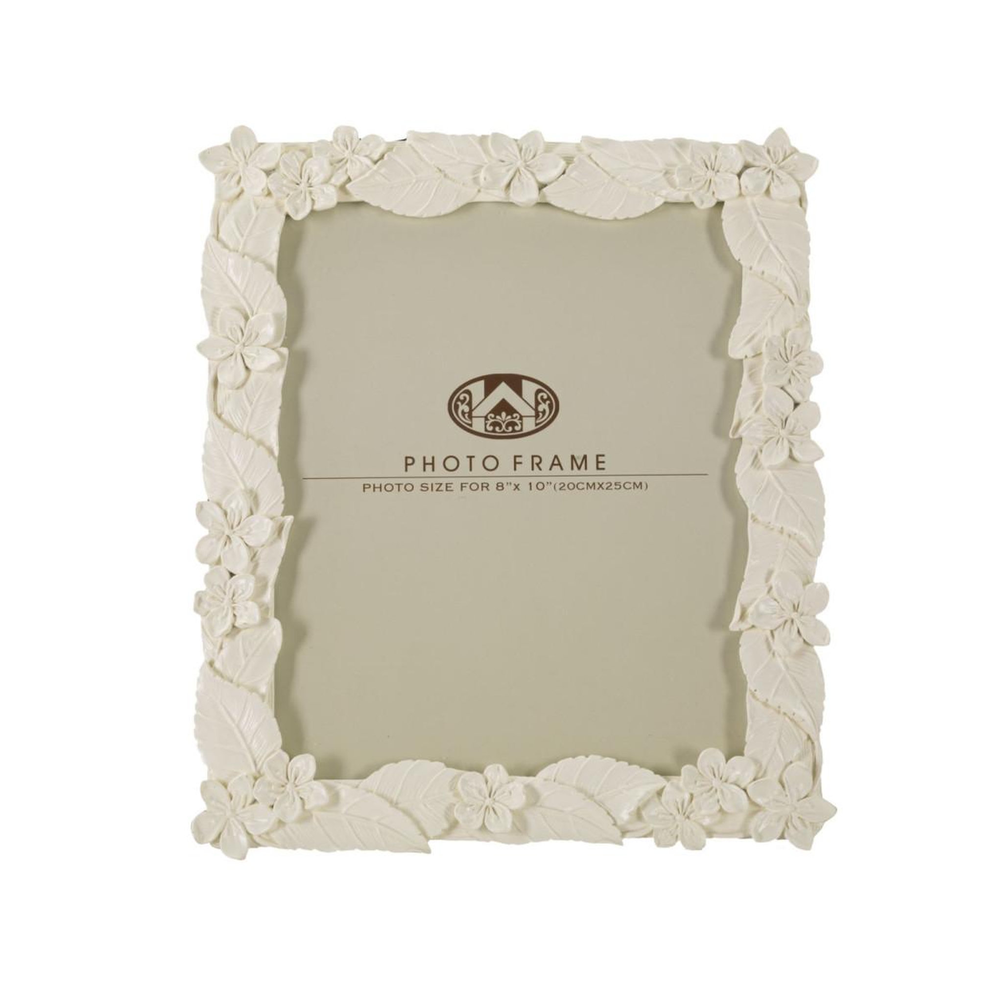 Voir la diapositive 2 : Paris Prix Cadre photo déco fleurs  leaf  20x25cm crème