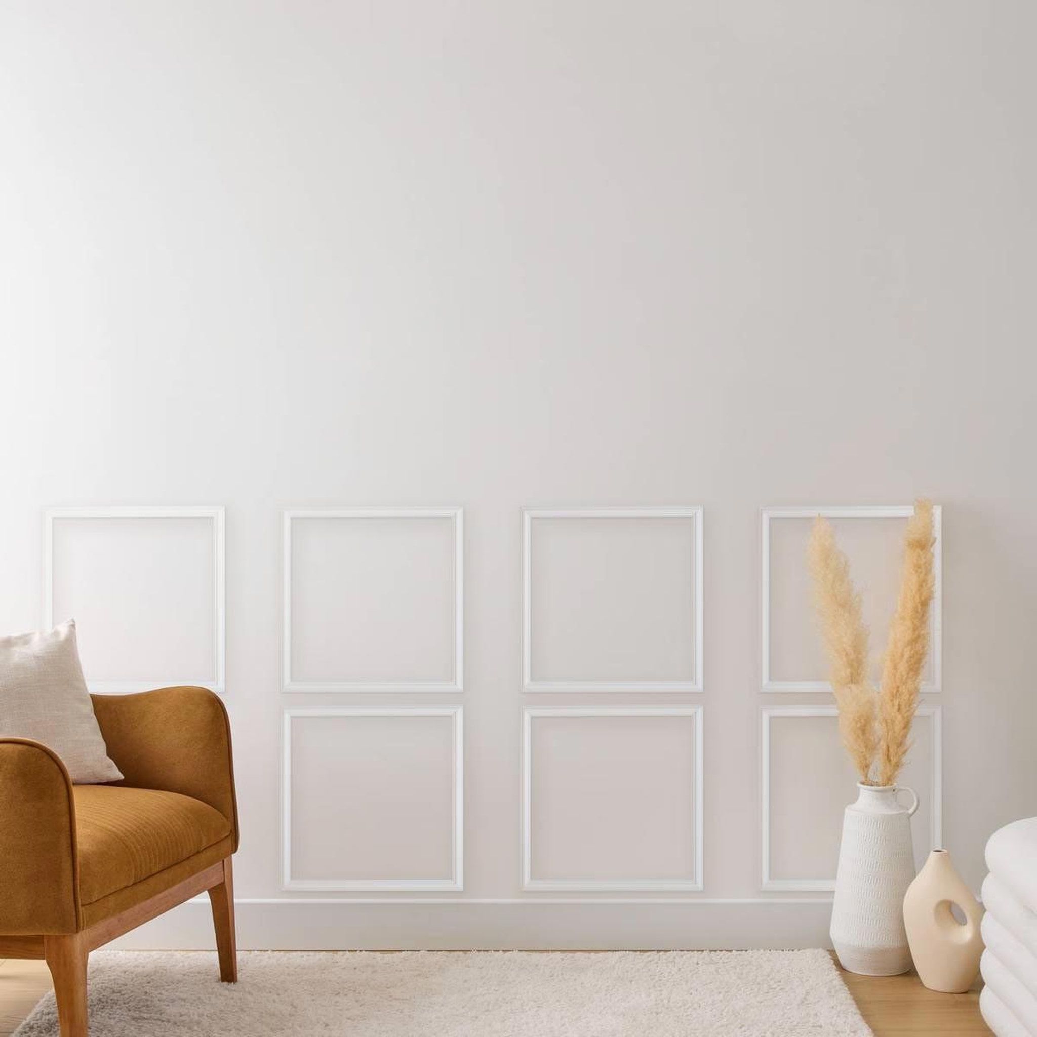 Voir la diapositive 3 : ATMOSPHERA Kit 4 moulures murales  alber  50cm blanc