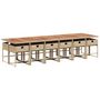 Voir la diapositive 4 : VIDAXL Ensemble a manger de jardin et coussins 13 pcs beige