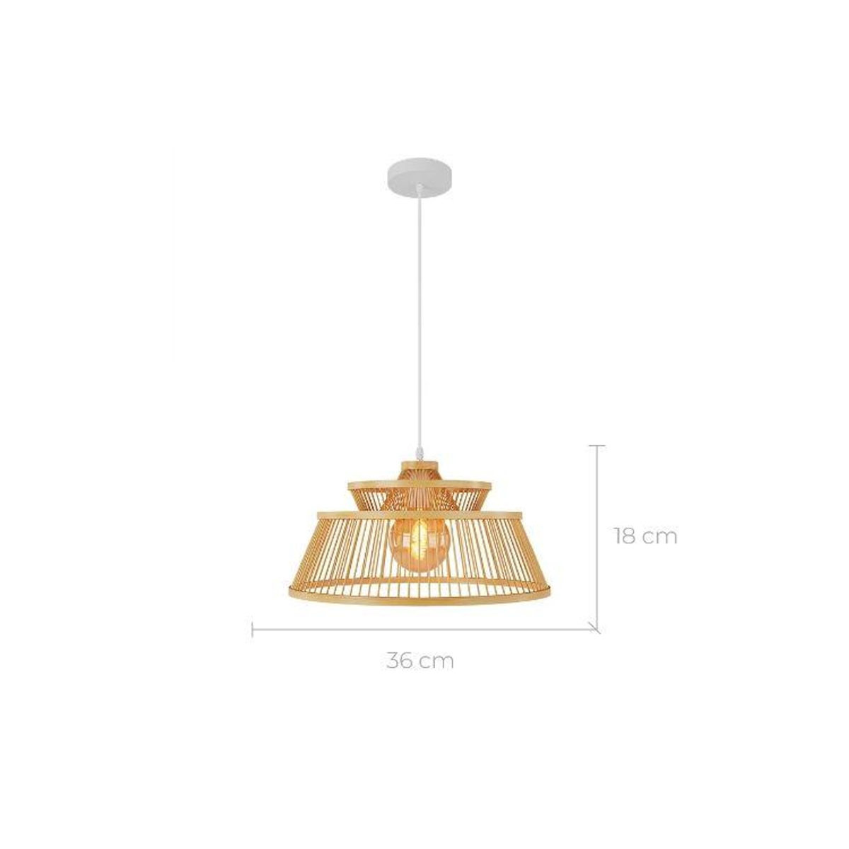 Rendez vous déco Suspension en bambou naturel D36 cm-Tahaa