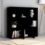 Voir la diapositive 4 : VIDAXL Bibliotheque Noir 98x30x98 cm Bois d'ingenierie