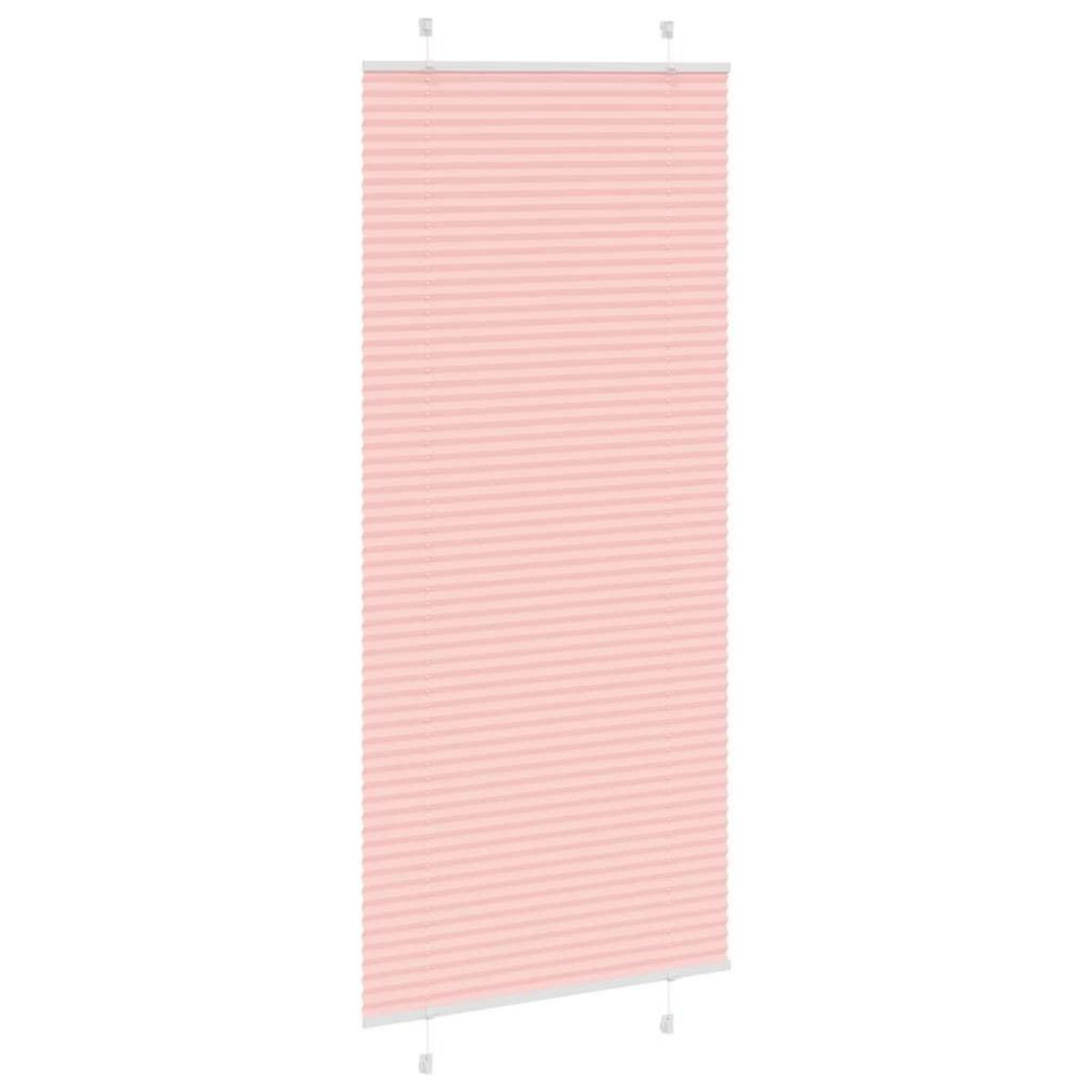 VIDAXL Store plisse rose 95x200 cm largeur du tissu 94,4 cm polyester