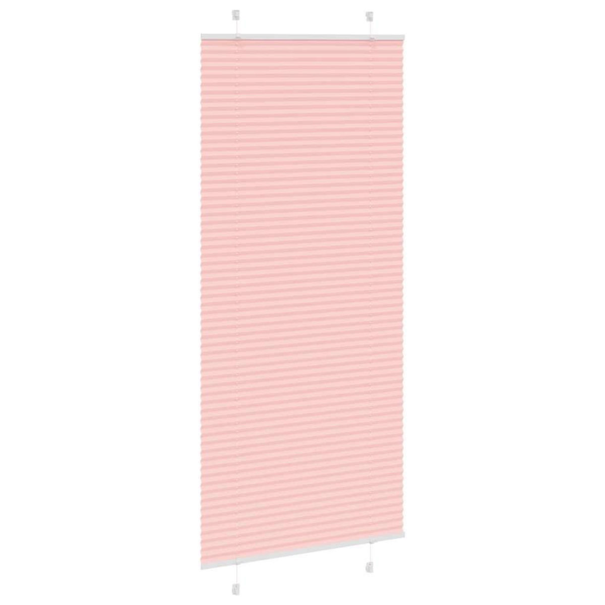 VIDAXL Store plisse rose 95x200 cm largeur du tissu 94,4 cm polyester