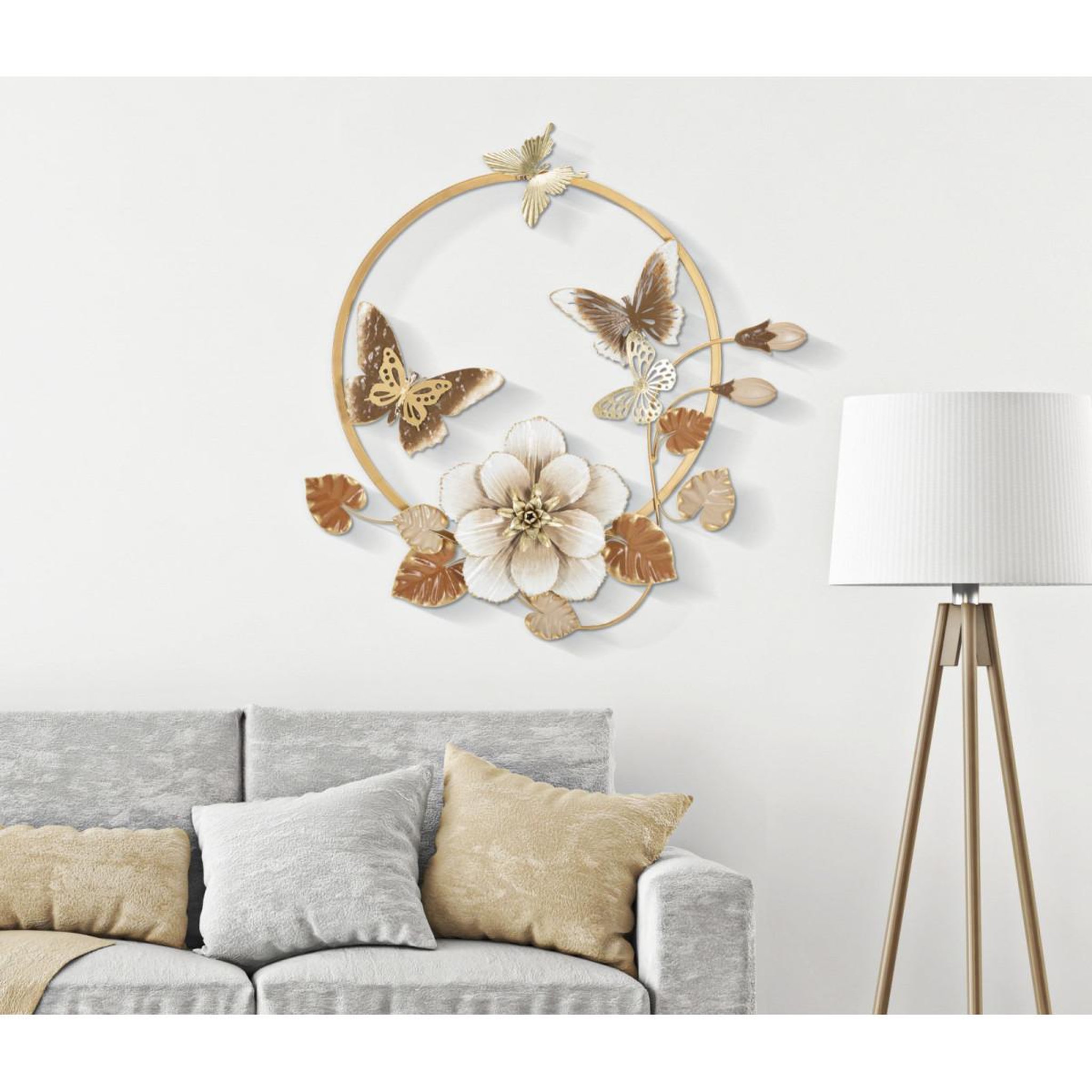 Voir la diapositive 5 : Paris Prix Décoration murale ronde en métal  rouns  63cm multicolore