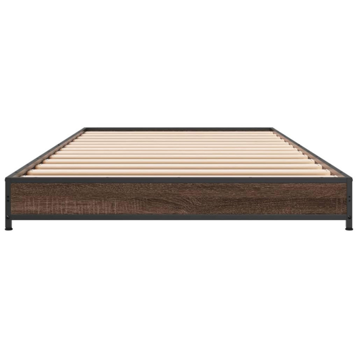 VIDAXL Cadre de lit sans matelas chene marron 75x190 cm