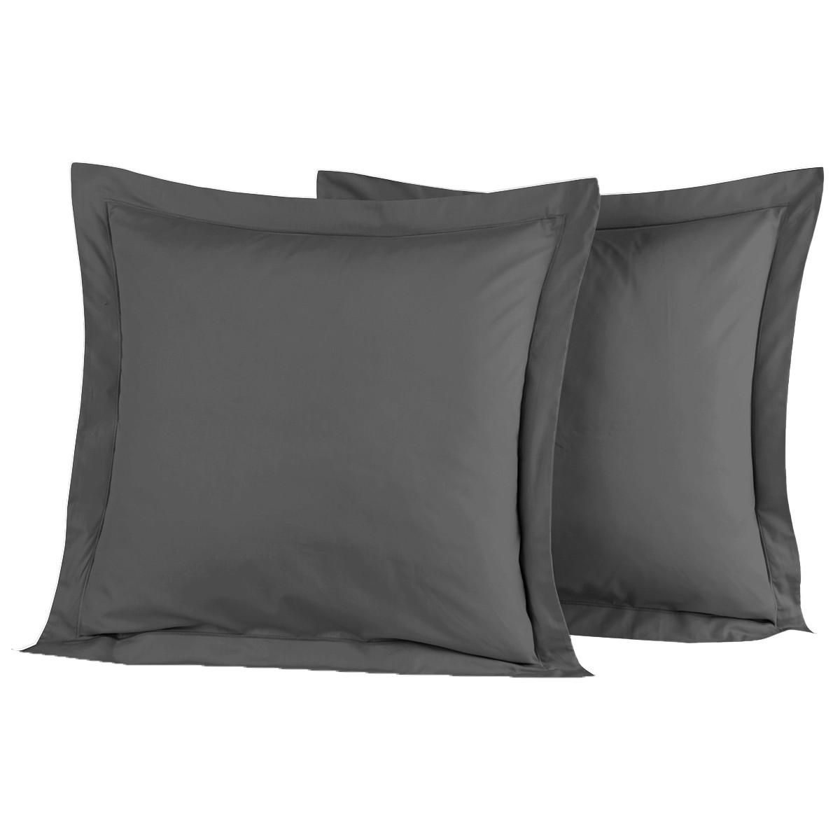 Sensei Maison Lot de 2 taies d'oreiller en percale de coton SOFT PERCALE