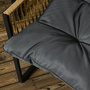 Voir la diapositive 5 : OUTSUNNY Ensemble salon de jardin  4 places 4 pièces 3 coussins acier résine gris