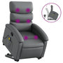 Voir la diapositive 2 : VIDAXL Fauteuil inclinable de massage Gris Similicuir