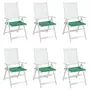 VIDAXL Coussins de chaise de jardin 6 pcs vert 50x50x3 cm tissu oxford