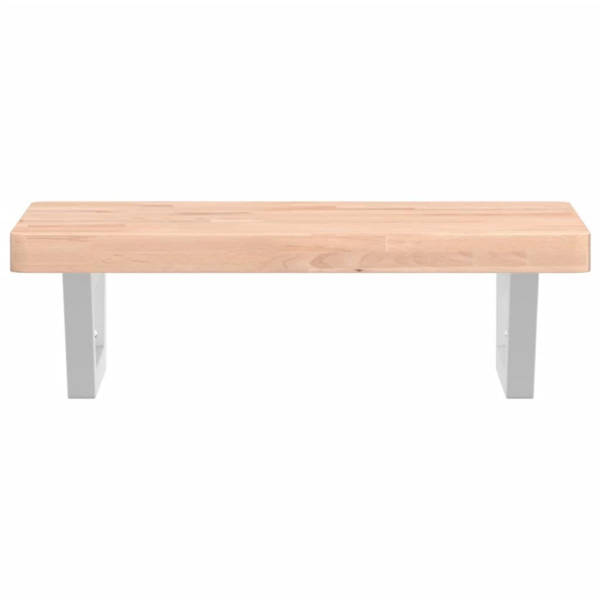 VIDAXL Etagere de vasque murale acier et bois massif de hetre