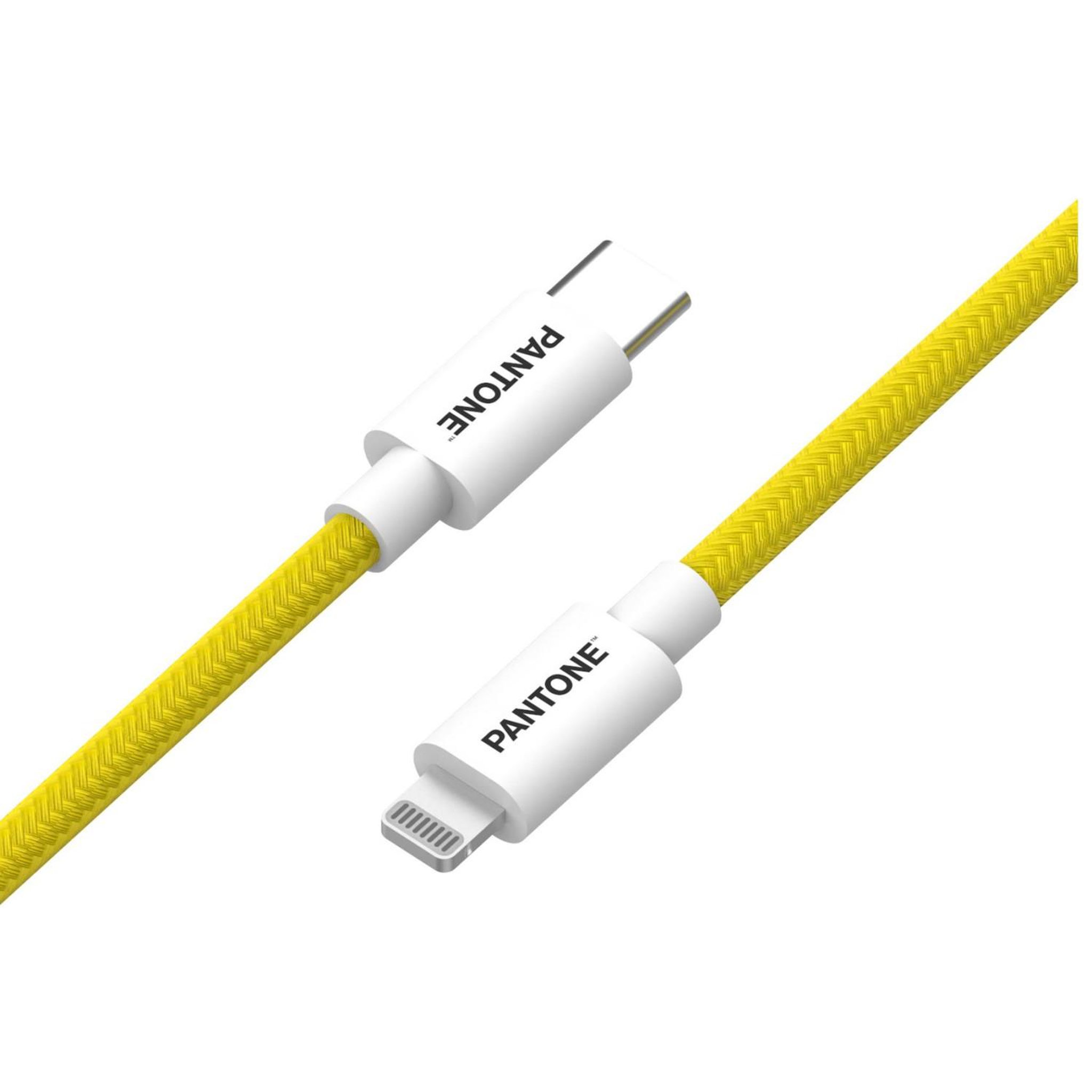 Voir la diapositive 2 : Pantone Pantone PT-CTL002-5Y câble Lightning 1,5 m Blanc, Jaune