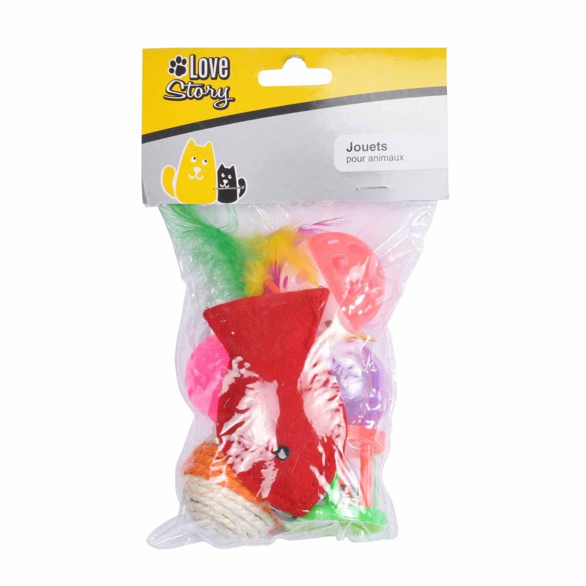 Voir la diapositive 3 : LOVE STORY Lot de 6 jouets pour chat  cadeaux  multicolore