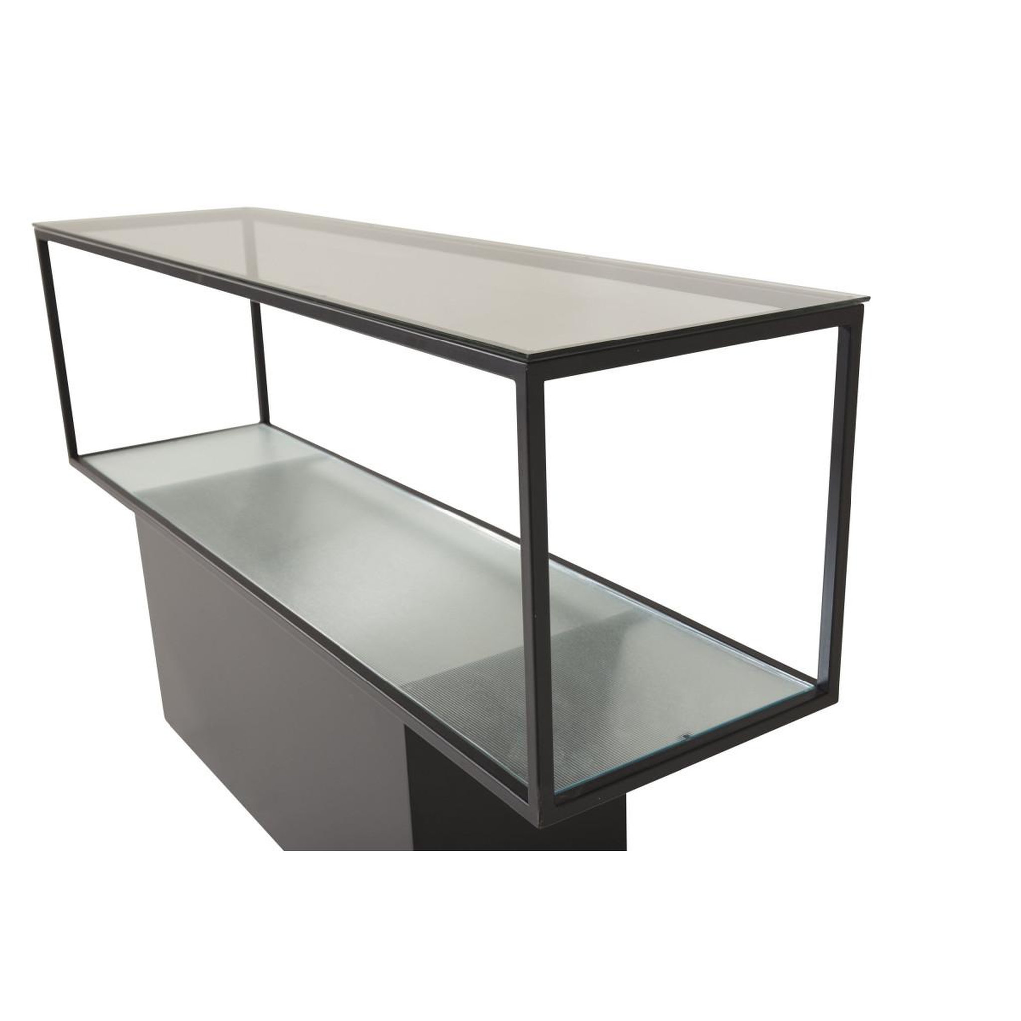 Voir la diapositive 5 : Paris Prix Console design en verre  maglehem  130cm noir
