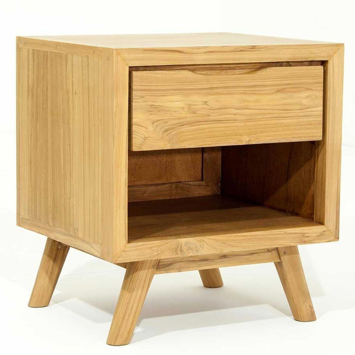 Paris Prix Table de Chevet 1 Tiroir  Fitees  50cm Naturel