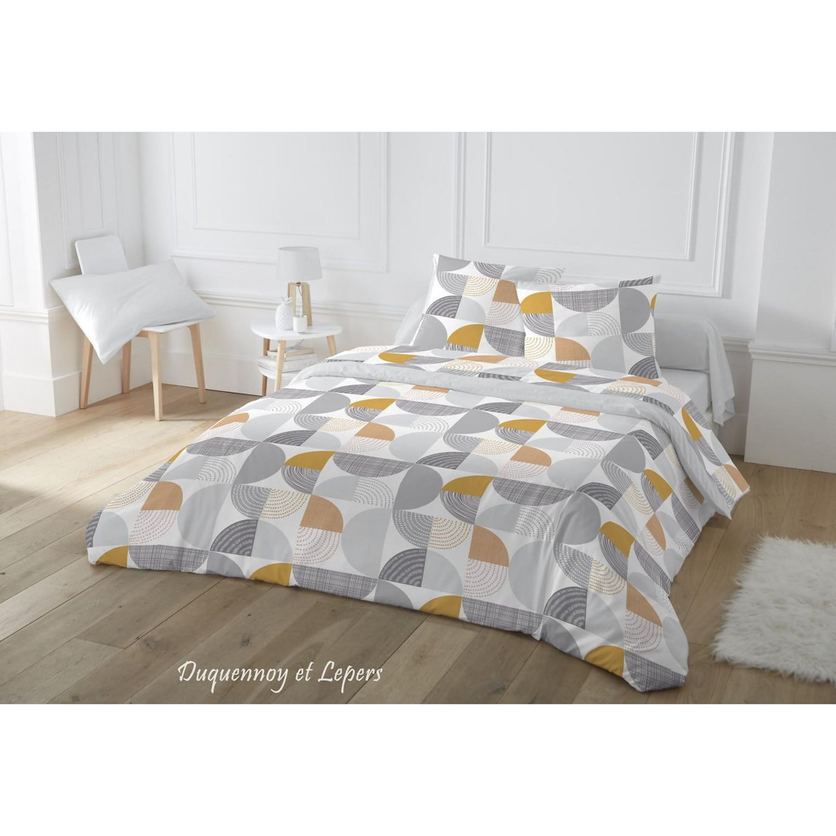 Home collection Parure de couette 3 pcs 240x220cm 100% coton 51 fils jacome