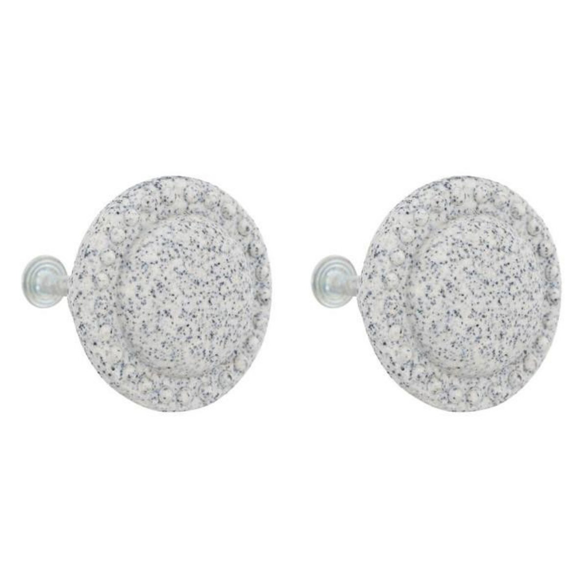 ATMOSPHERA Lot de 2 Boutons de Meuble  Cassidy  4cm Gris Taupe