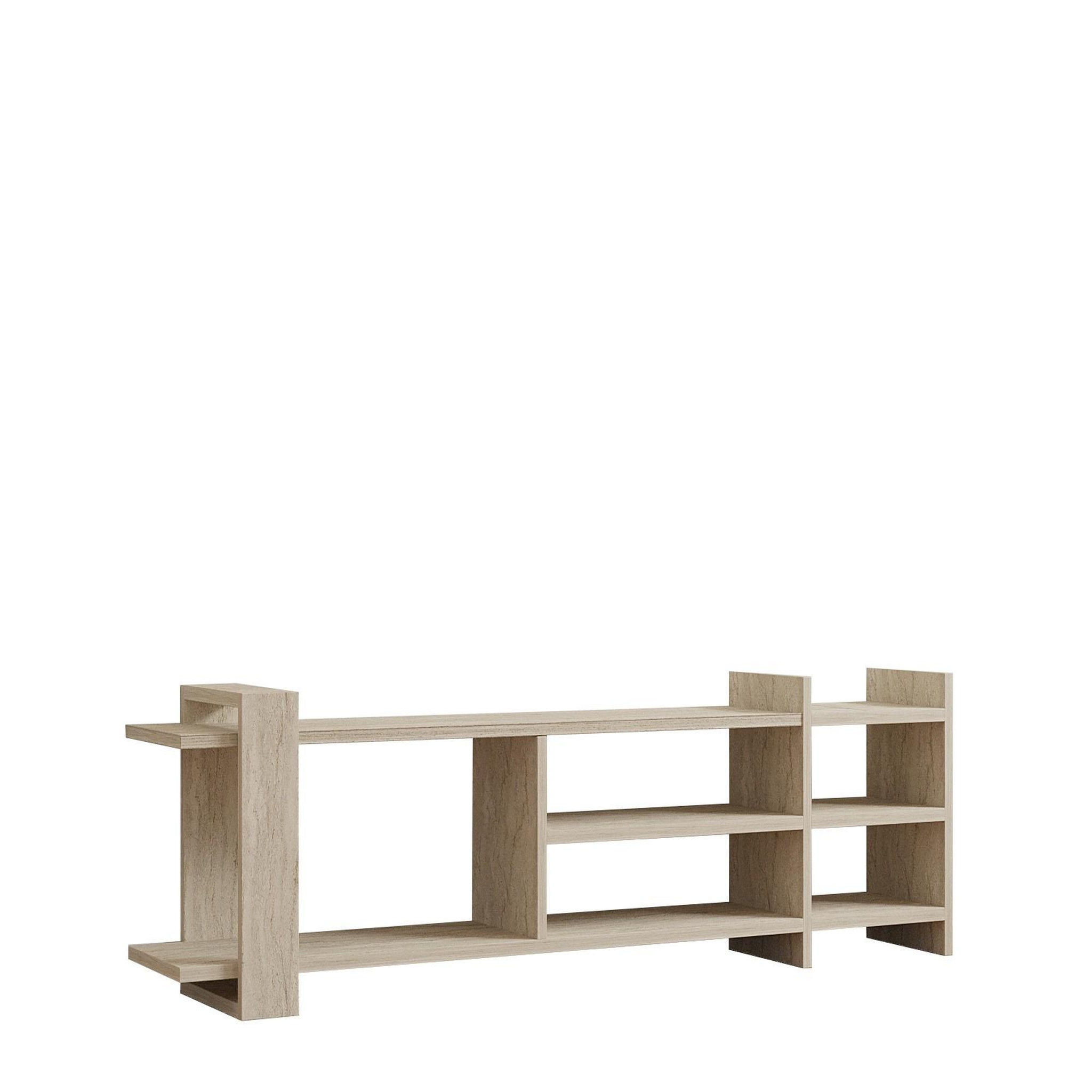 Habitat et Jardin Meuble tv en bois  zeyna  - 156 x 29 x 40 cm - travertin
