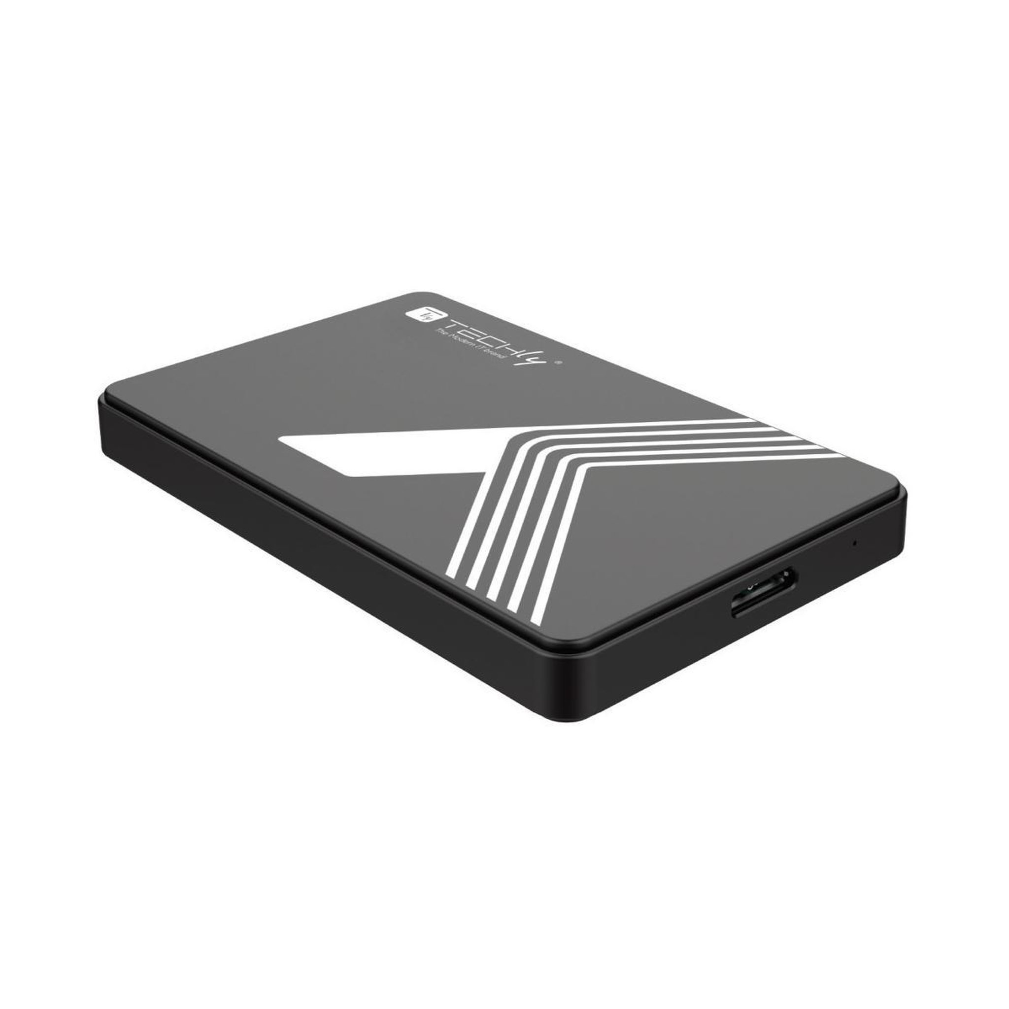 TECHLY Techly I-CASE USB3-SL25TY Boîtier de disques de stockage Boîtier disque dur/SSD Noir 2.5
