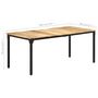 Voir la diapositive 6 : VIDAXL Table a manger 180x90x76 cm Bois de manguier brut