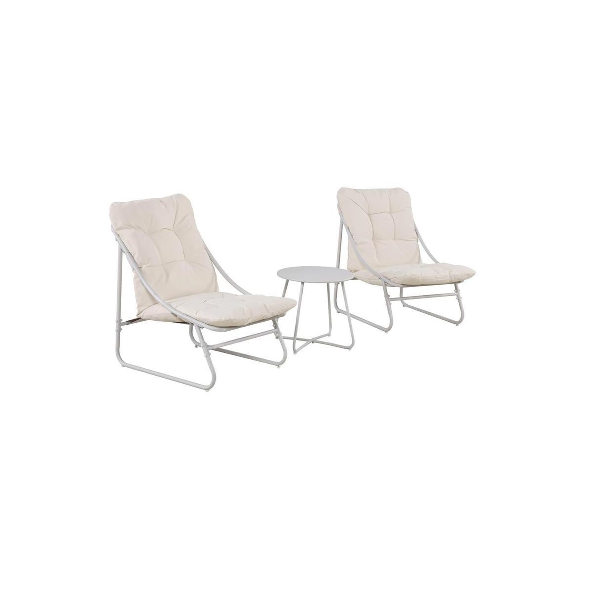 The Home Deco Factory Salon de jardin 2 places  texas  85cm beige