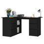 Voir la diapositive 4 : VIDAXL Bureau d'angle Noir 145x100x76 cm Bois d'ingenierie