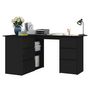 Voir la diapositive 4 : VIDAXL Bureau d'angle Noir 145x100x76 cm Bois d'ingenierie