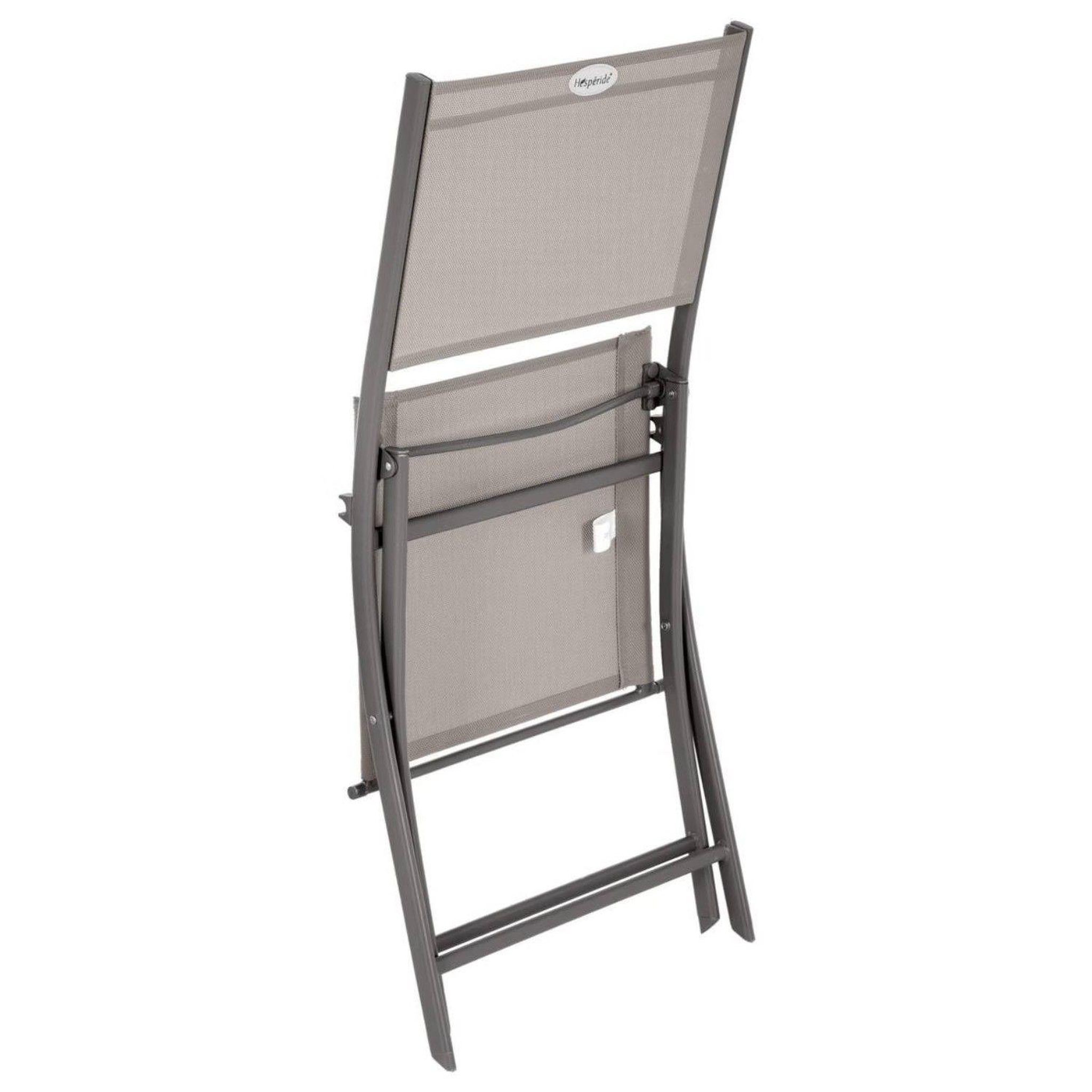 Voir la diapositive 4 : TOILINUX Lot de 4 Chaises de jardin pliables Modula