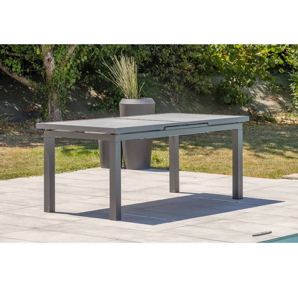 DCB GARDEN Salon de jardin 6 personnes céramique aluminium VENISE