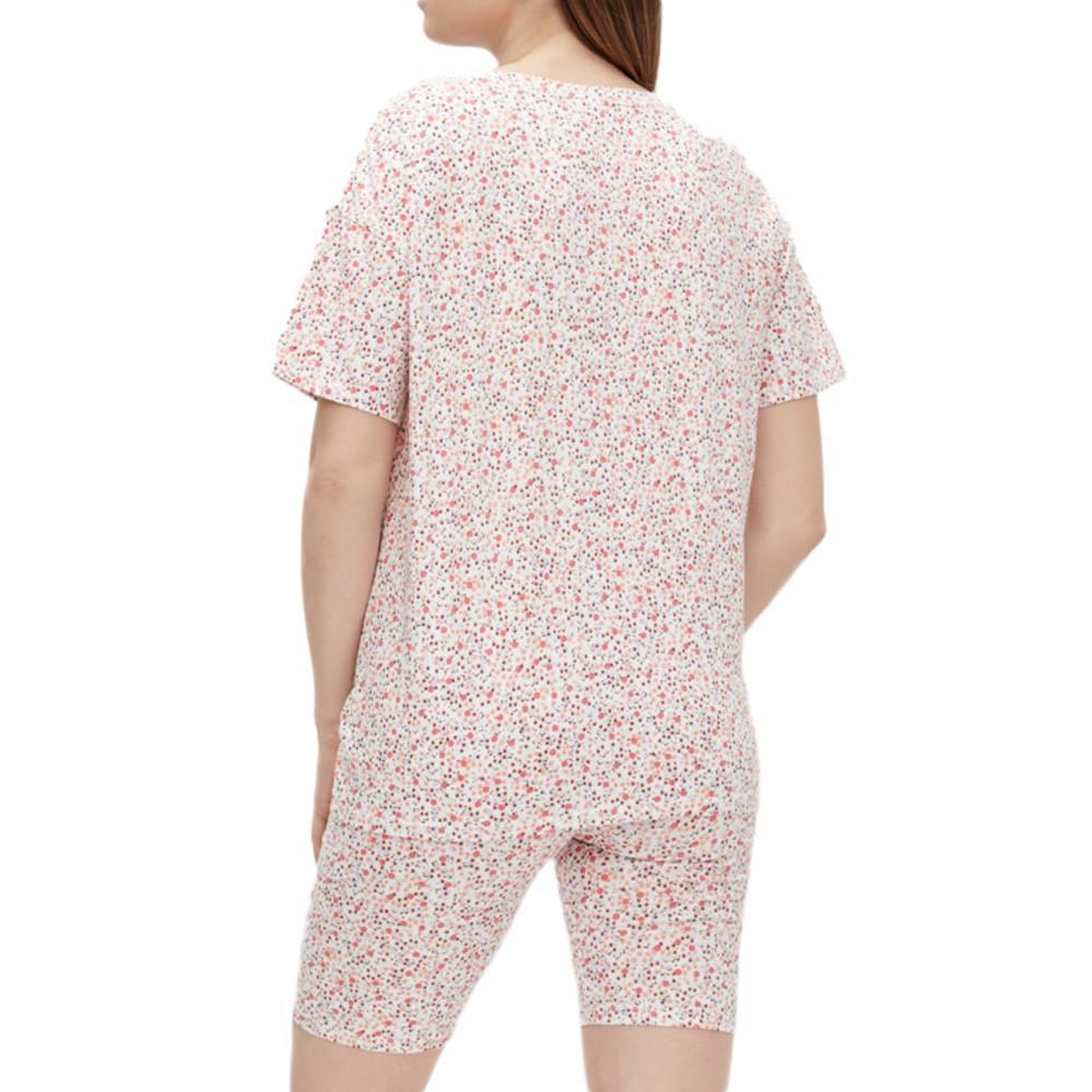 Voir la diapositive 2 : MAMALICIOUS Ensemble Pyjama Blanc Fleuries Femme Mamalicious Biker