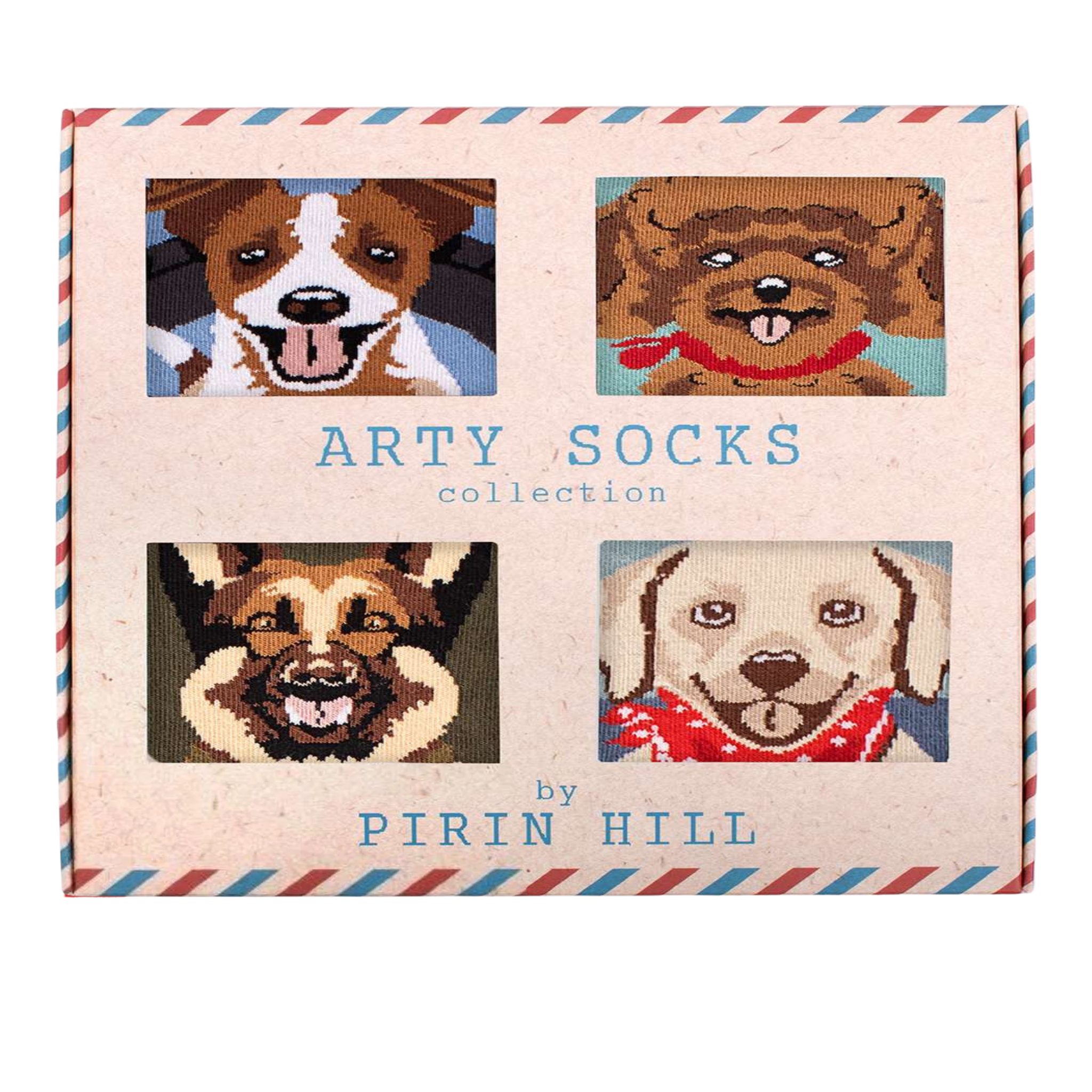 Voir la diapositive 2 : PIRIN HILL Coffret de 4 paires de chaussettes arty chiens