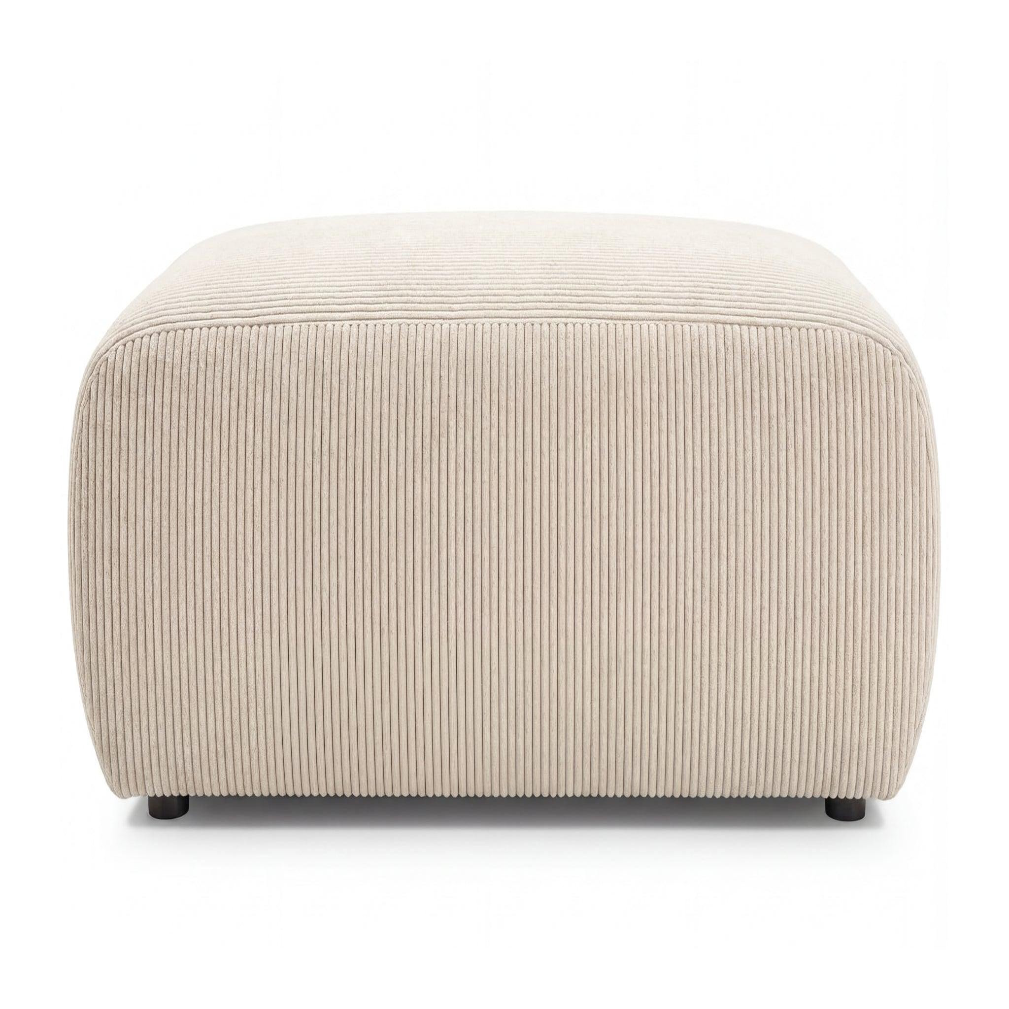 CASANOVA PARIS Sacha - pouf en velours côtelé 105x57x40. Coloris disponibles : Bleu, Vert, Gris, Marron, Beige, Orange