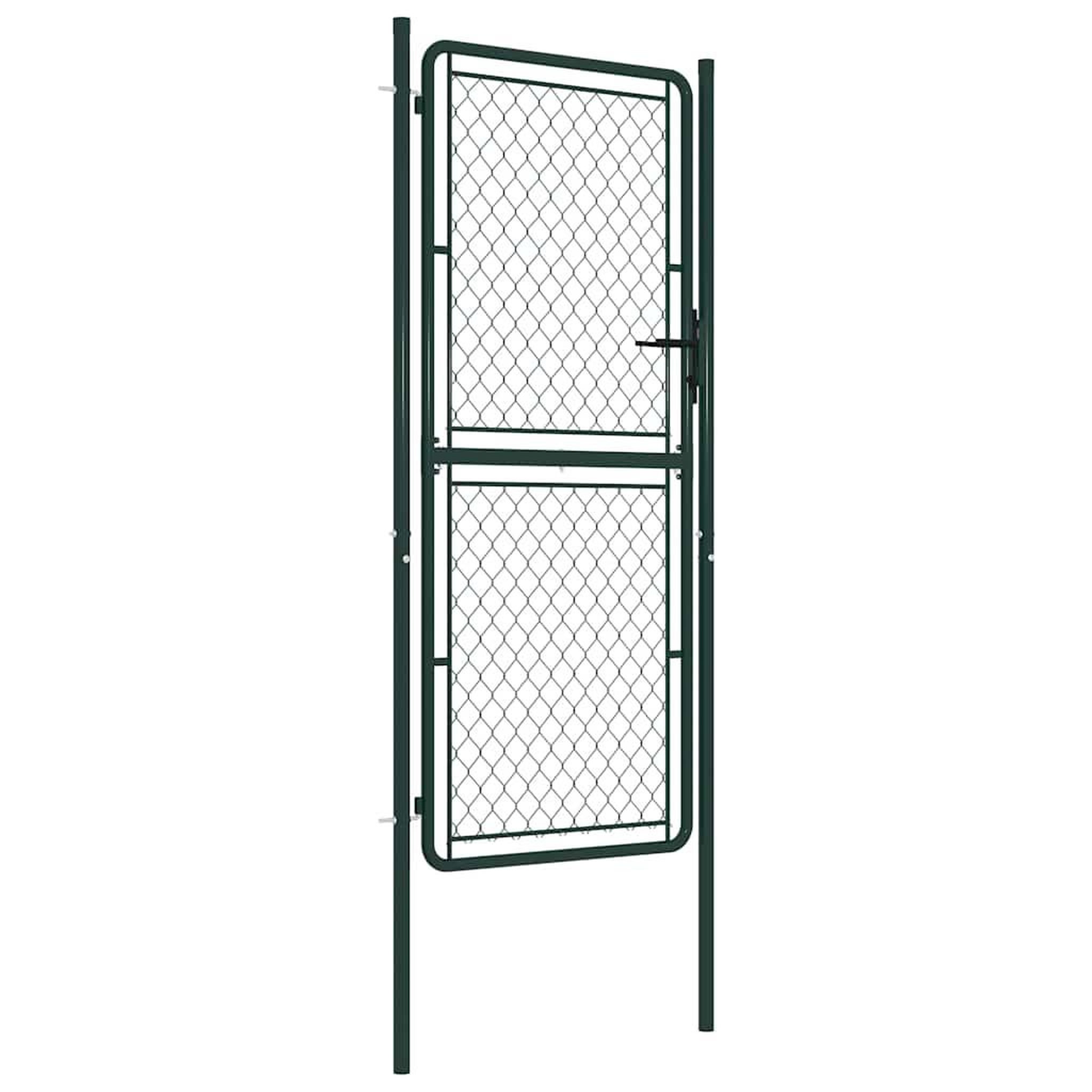 Voir la diapositive 2 : VIDAXL Portail de jardin en acier vert 100 x 200 cm