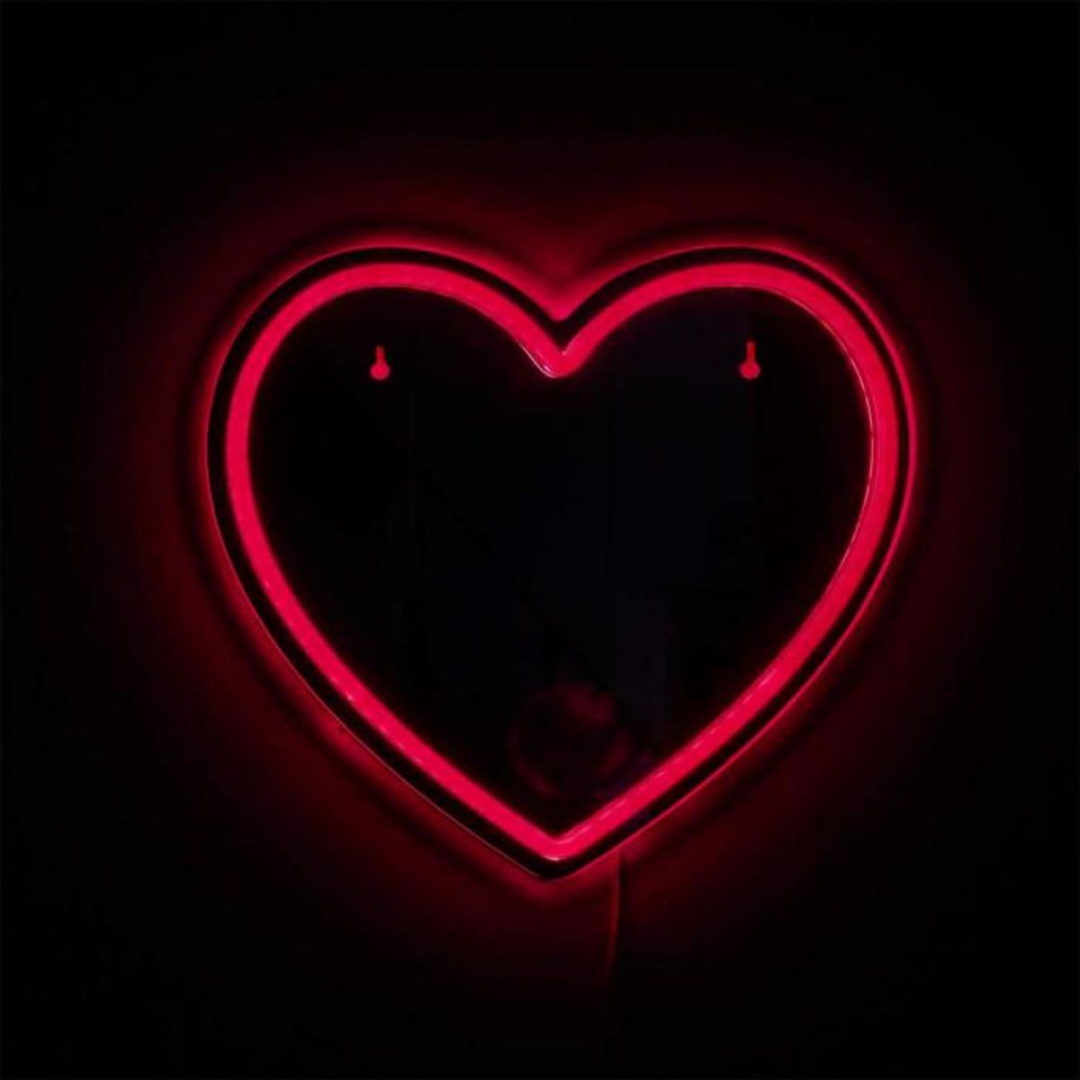 Paris Prix Miroir LED Effet Néon  Cœur  30cm Rouge