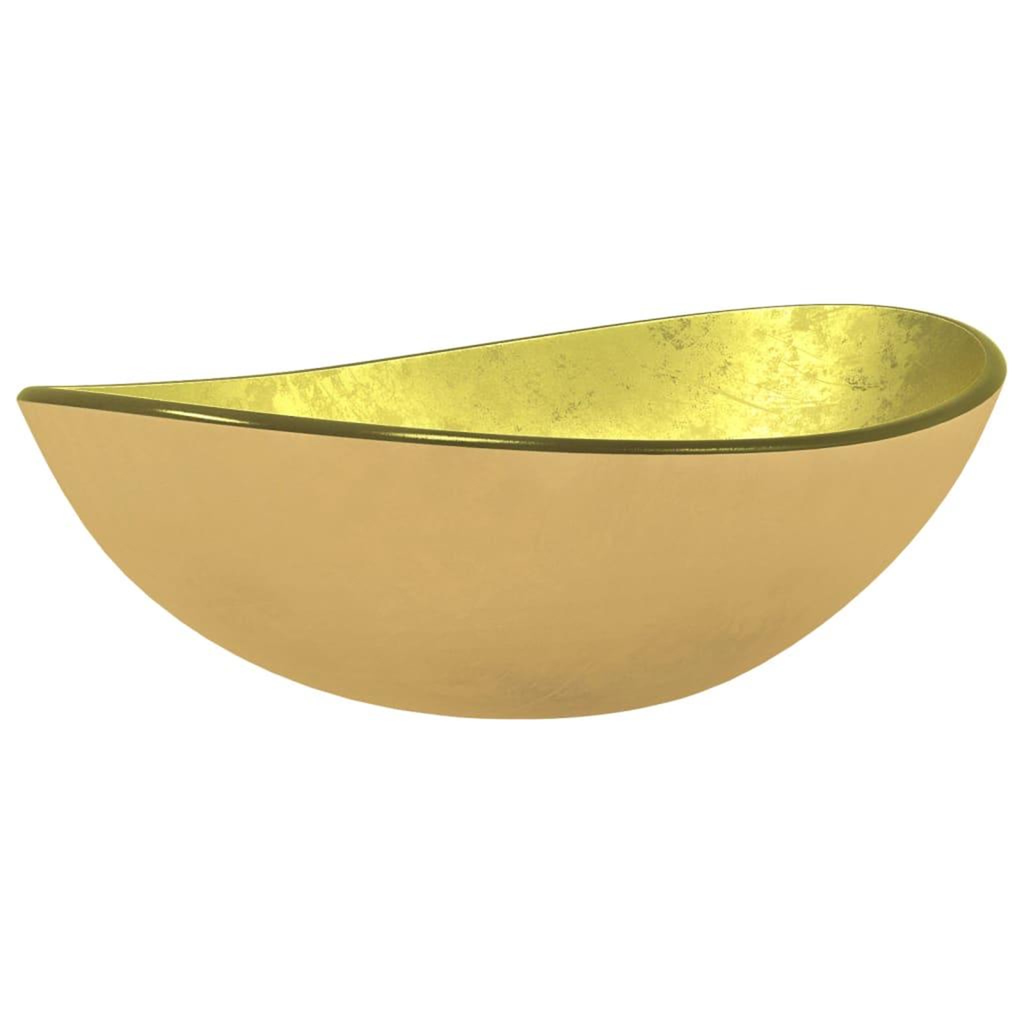 Voir la diapositive 2 : VIDAXL Lavabo Verre trempe 54,5x35x15,5 cm Dore