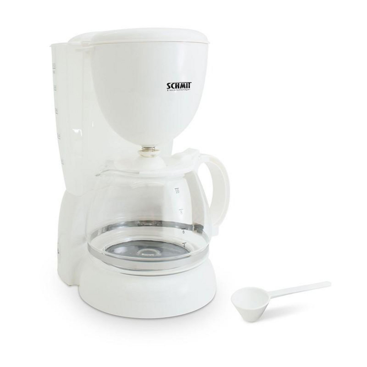 SCHMIT Cafetière 10 Tasses Avec Filtre Permanent Amovible Sch1012 Blanc Schmit