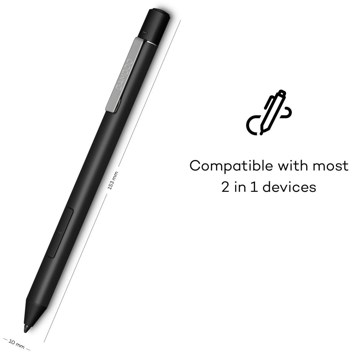 Wacom Stylo numérique BAMBOO INK Plus Noir Stylus