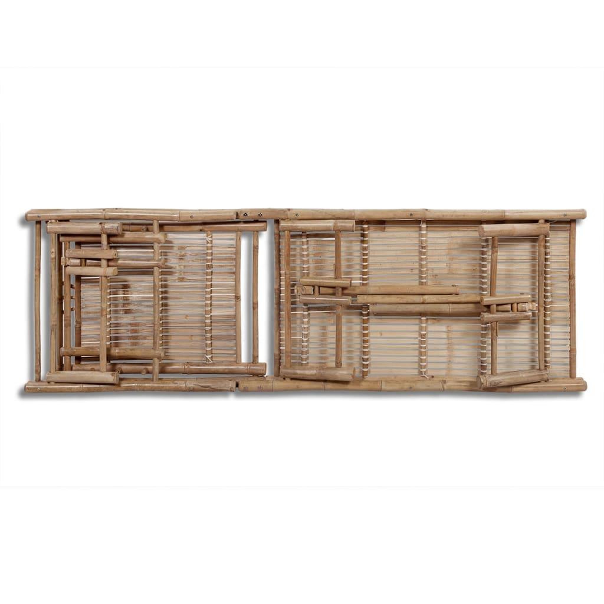 Voir la diapositive 5 : VIDAXL Chaise longue bambou