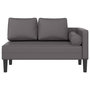 Voir la diapositive 3 : VIDAXL Chaise longue avec coussins gris similicuir