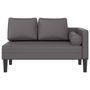 Voir la diapositive 3 : VIDAXL Chaise longue avec coussins gris similicuir
