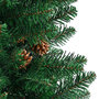 Voir la diapositive 5 : VIDAXL Sapin de Noël mince avec bois veritable et cones vert 180cm PVC