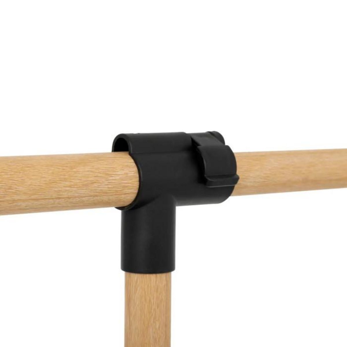 FIVE Portant à Vêtements Extensible  Effet Bois  166cm Noir