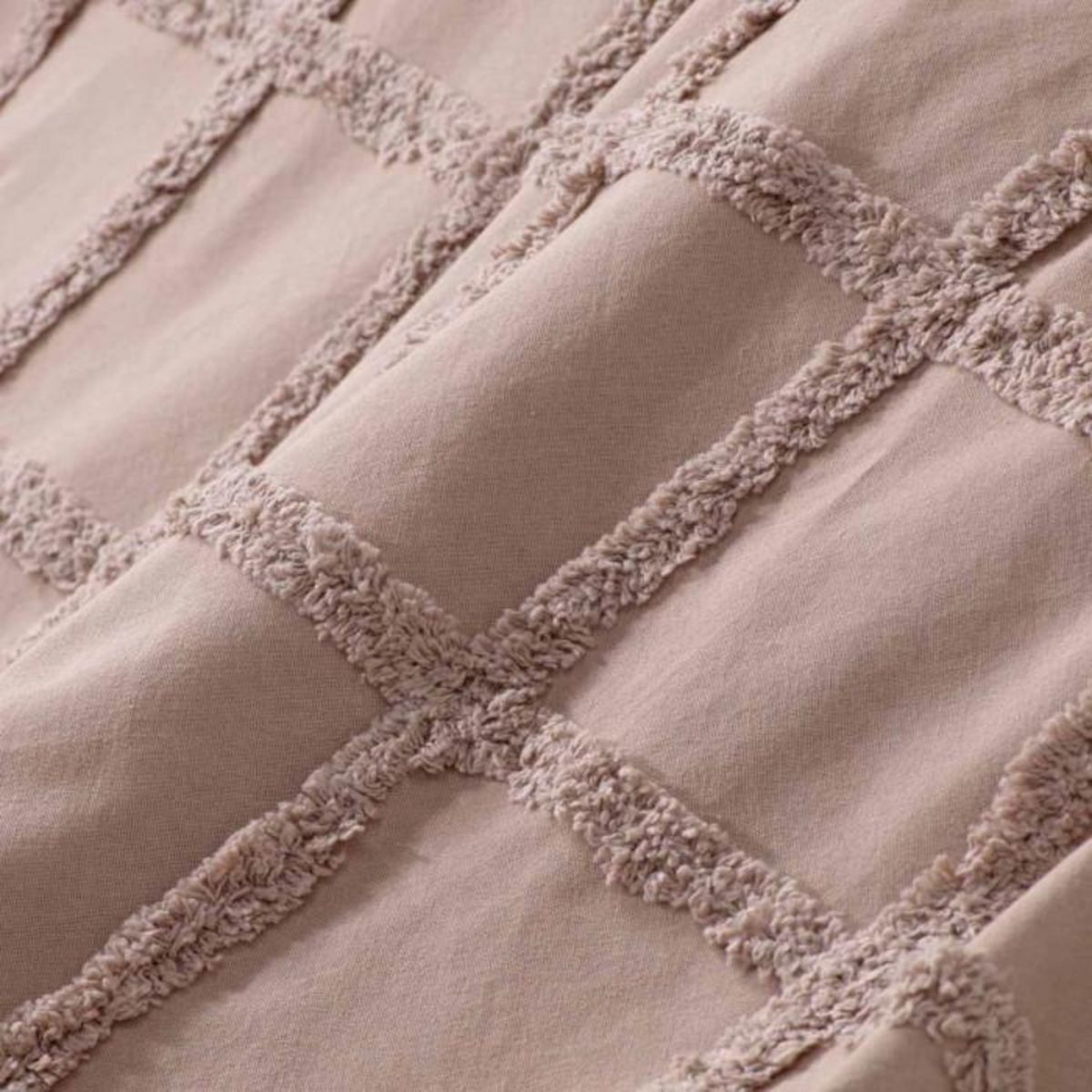 Paris Prix Plaid Uni en Coton  Calyssa  125x150cm Rose