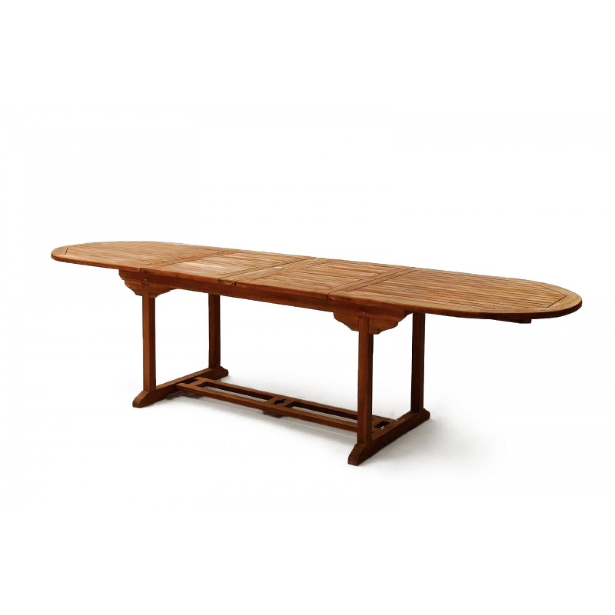 Voir la diapositive 6 : CONCEPT USINE Table de jardin ovale 10 places et 10 chaises en teck huilé lubok