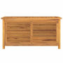 Voir la diapositive 3 : VIDAXL Boîte de rangement jardin et sac 114x50x58 cm bois massif teck