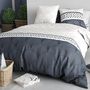 Voir la diapositive 3 : ATELIER DU COTON Housse de couette 240x220 + 2 taies en coton 57 fils