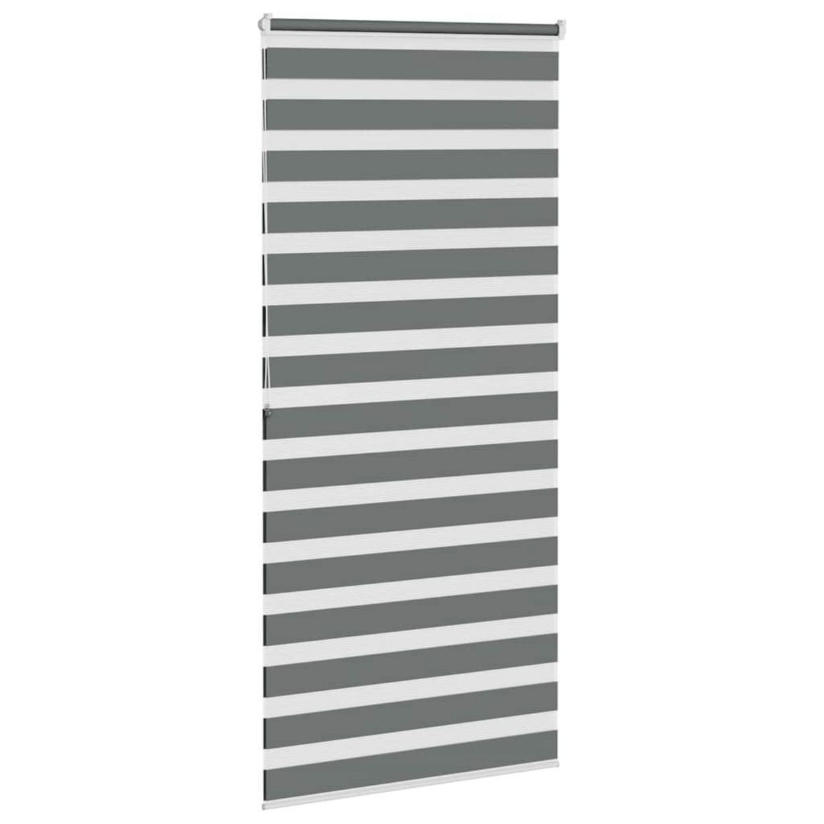 VIDAXL Store zebre gris fonce largeur du tissu 95,9 cm polyester