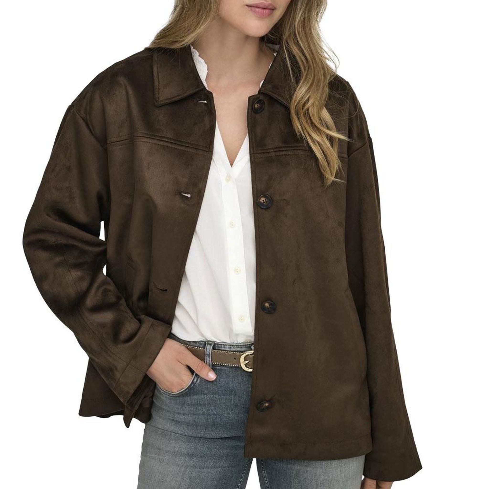 Only Veste marron femme only carolina. Coloris disponibles : Marron