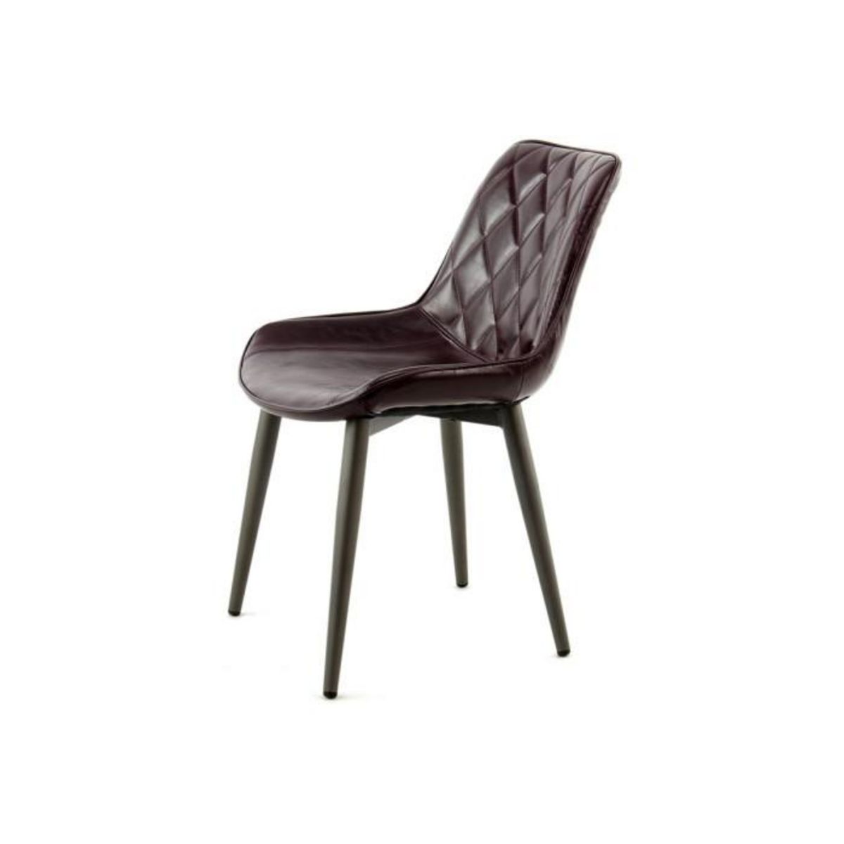 Paris Prix Lot de 2 Chaises Design  Cecil  81cm Violet Foncé
