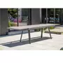DCB GARDEN Table de jardin - 10/12 places - Aluminium/céramique - Gris - STOCKHOLM